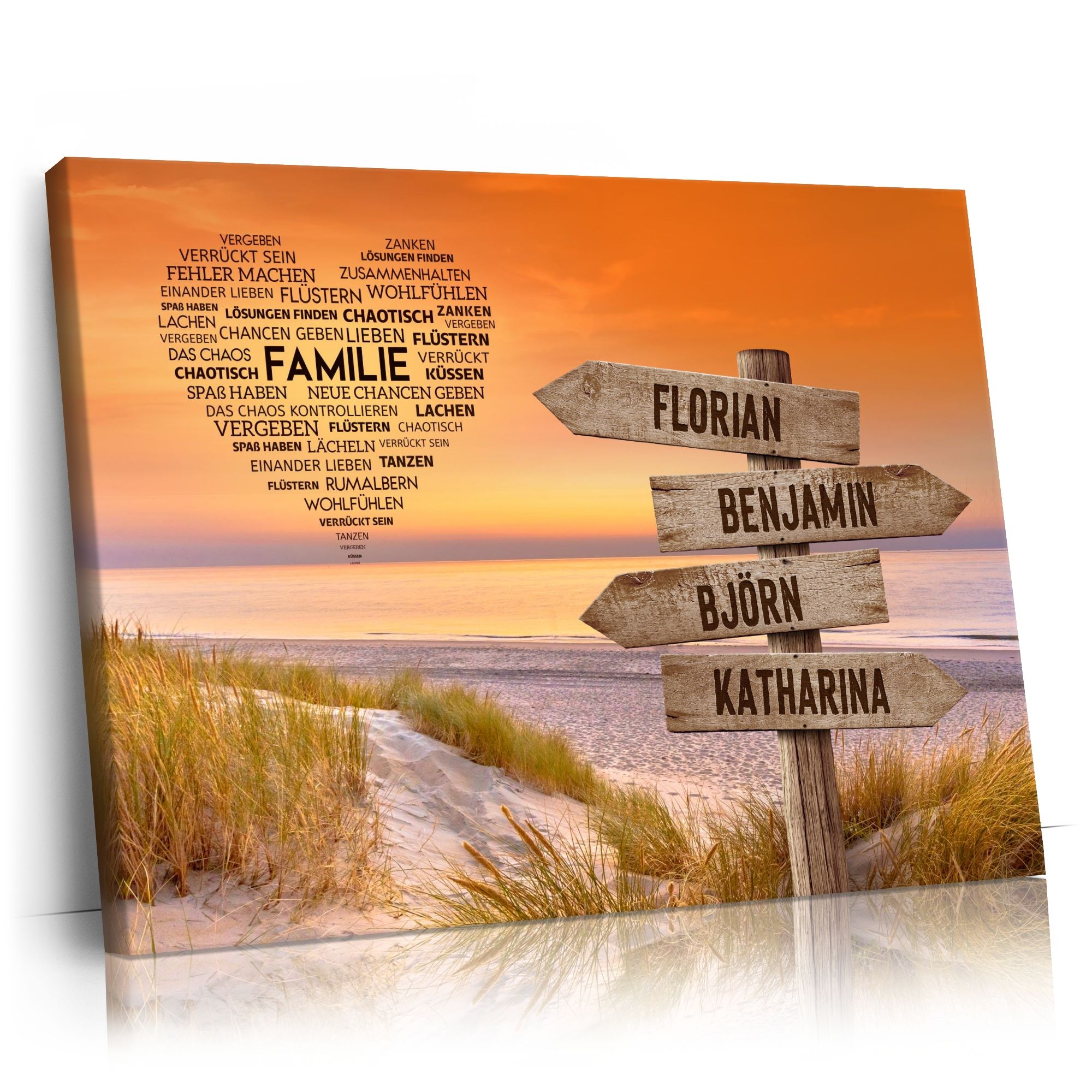 Personalisierbares Geschenk Herzlicher Strandweg