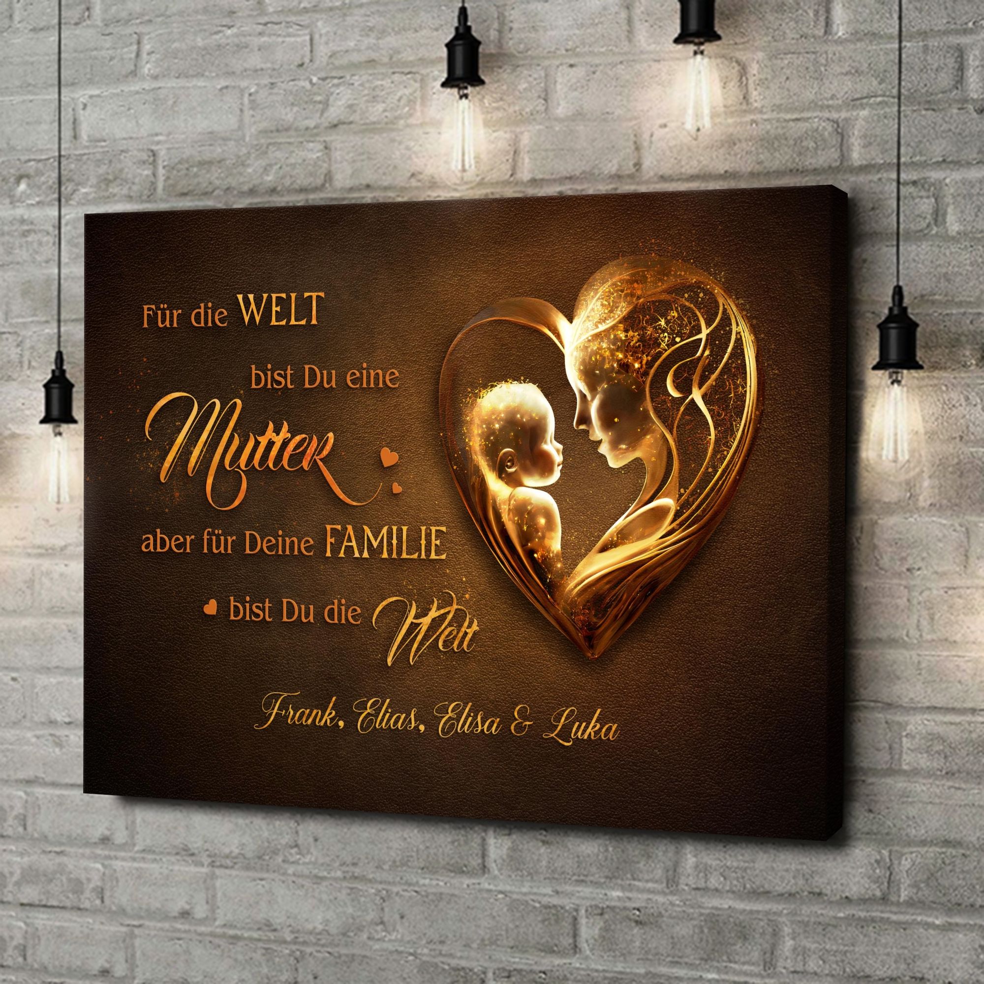 Liebesleinwand als Geschenk Das Herz einer Mutter