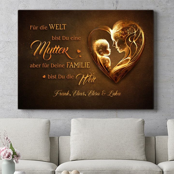 Personalisiertes Wandbild Das Herz einer Mutter