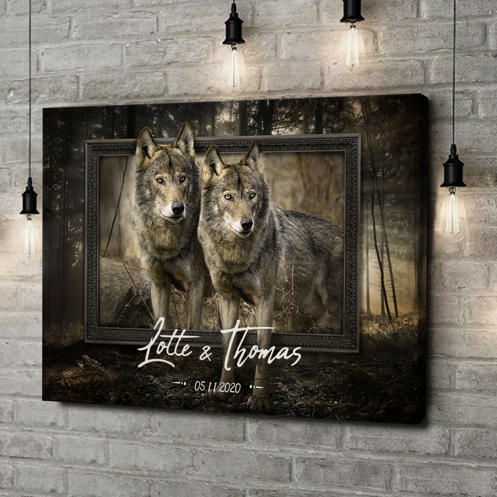 Liebesleinwand als Geschenk Verschmolzene Seelen