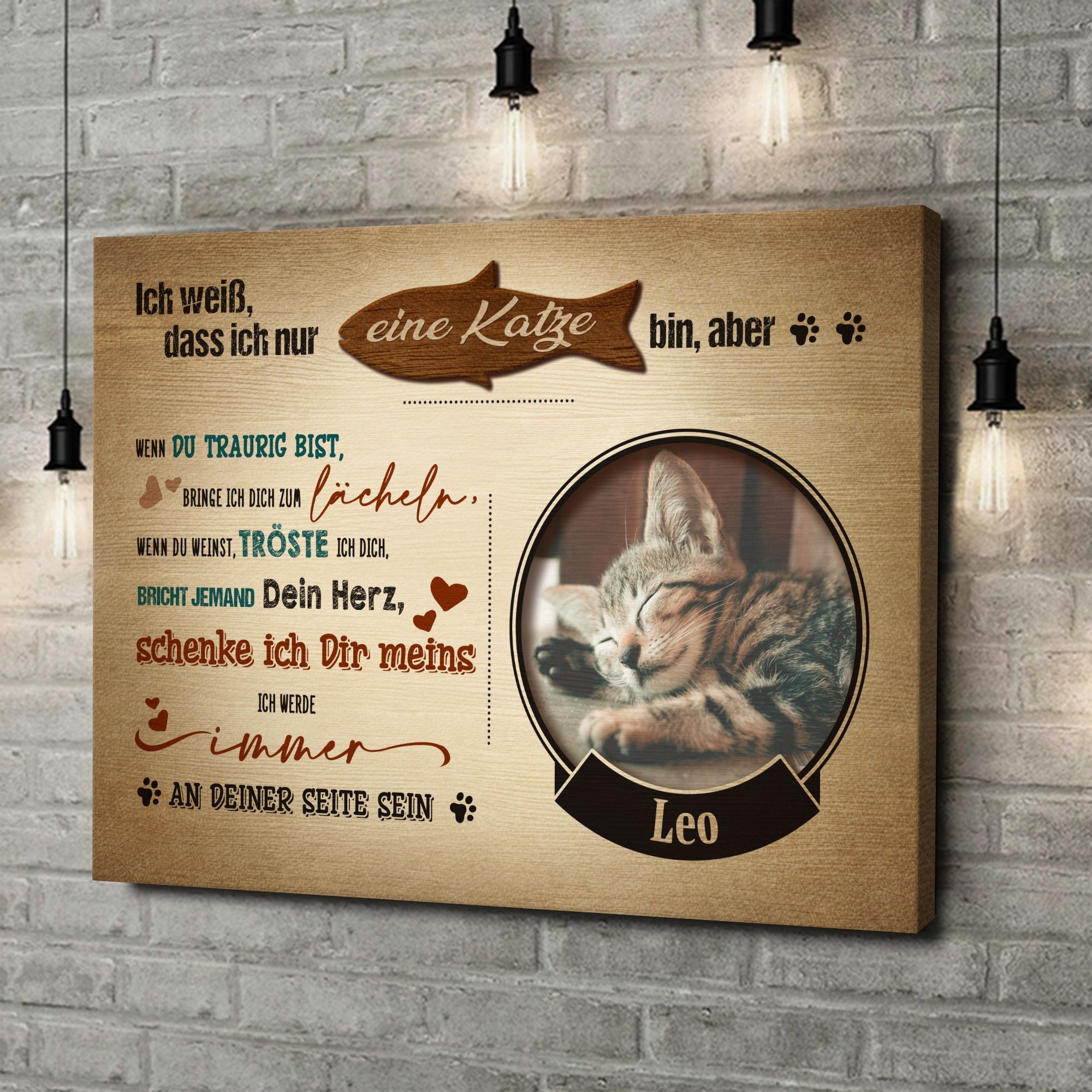 Liebesleinwand als Geschenk Nicht nur eine Katze