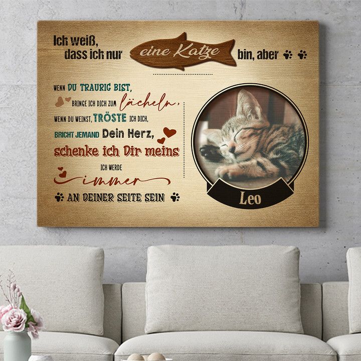 Personalisiertes Wandbild Nicht nur eine Katze