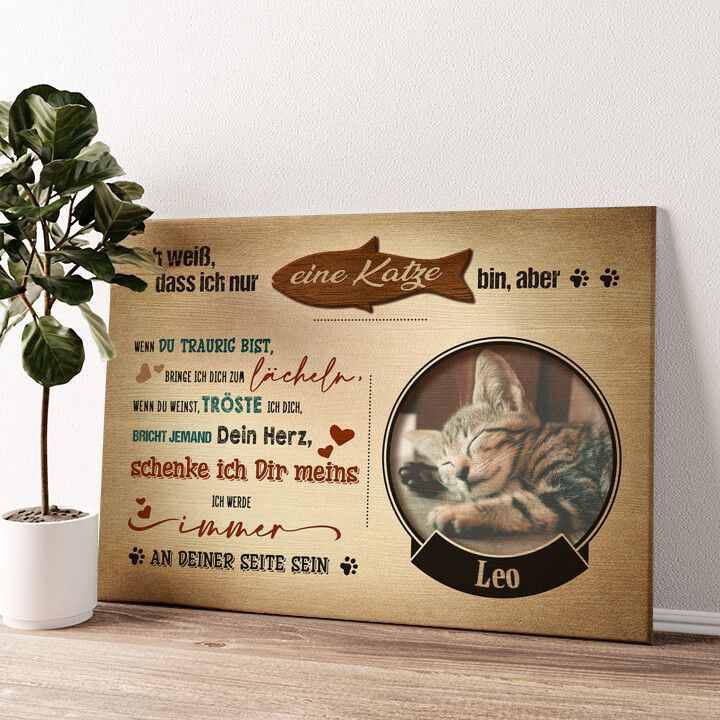 Leinwandbild personalisiert Nicht nur eine Katze
