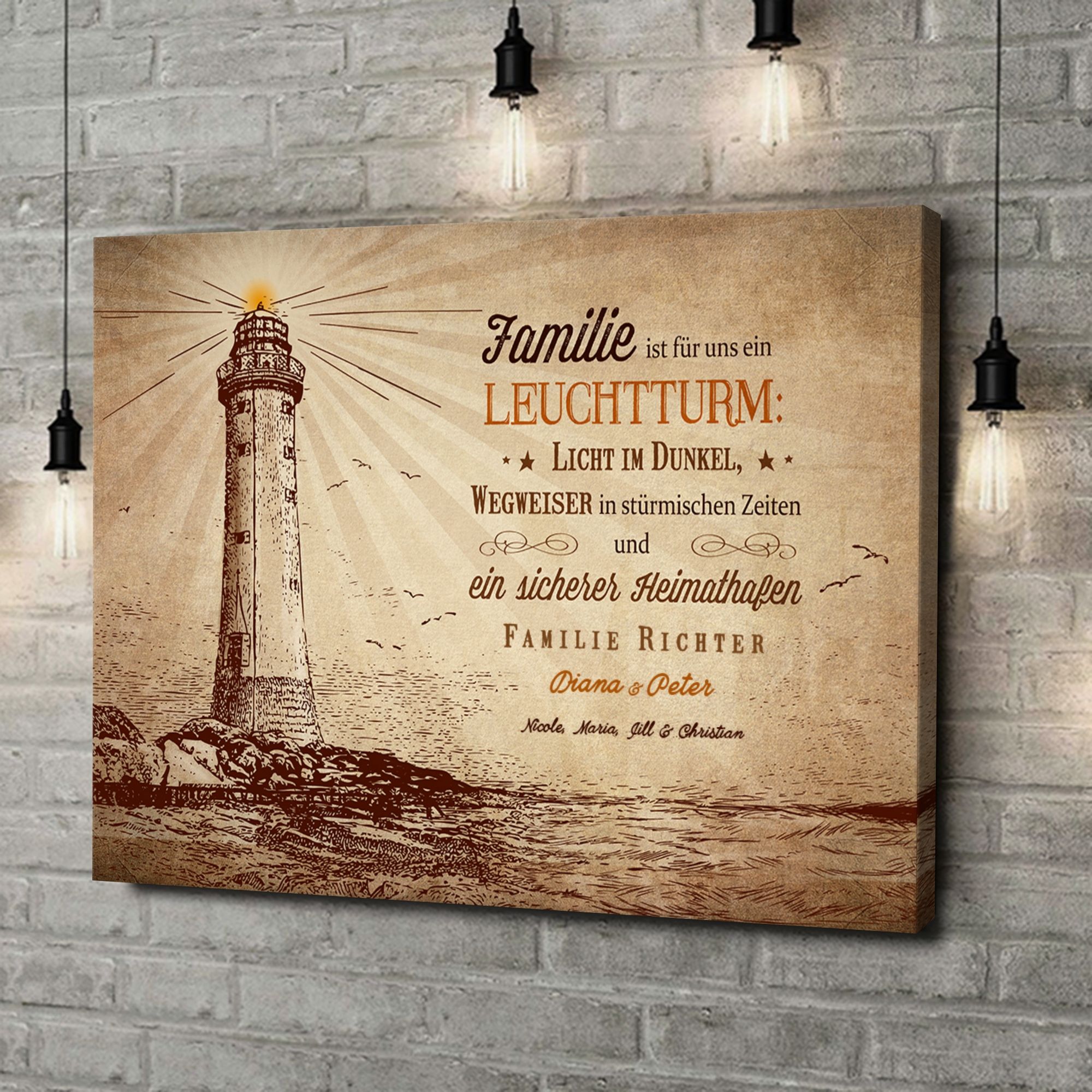 Liebesleinwand als Geschenk Licht in der Dunkelheit