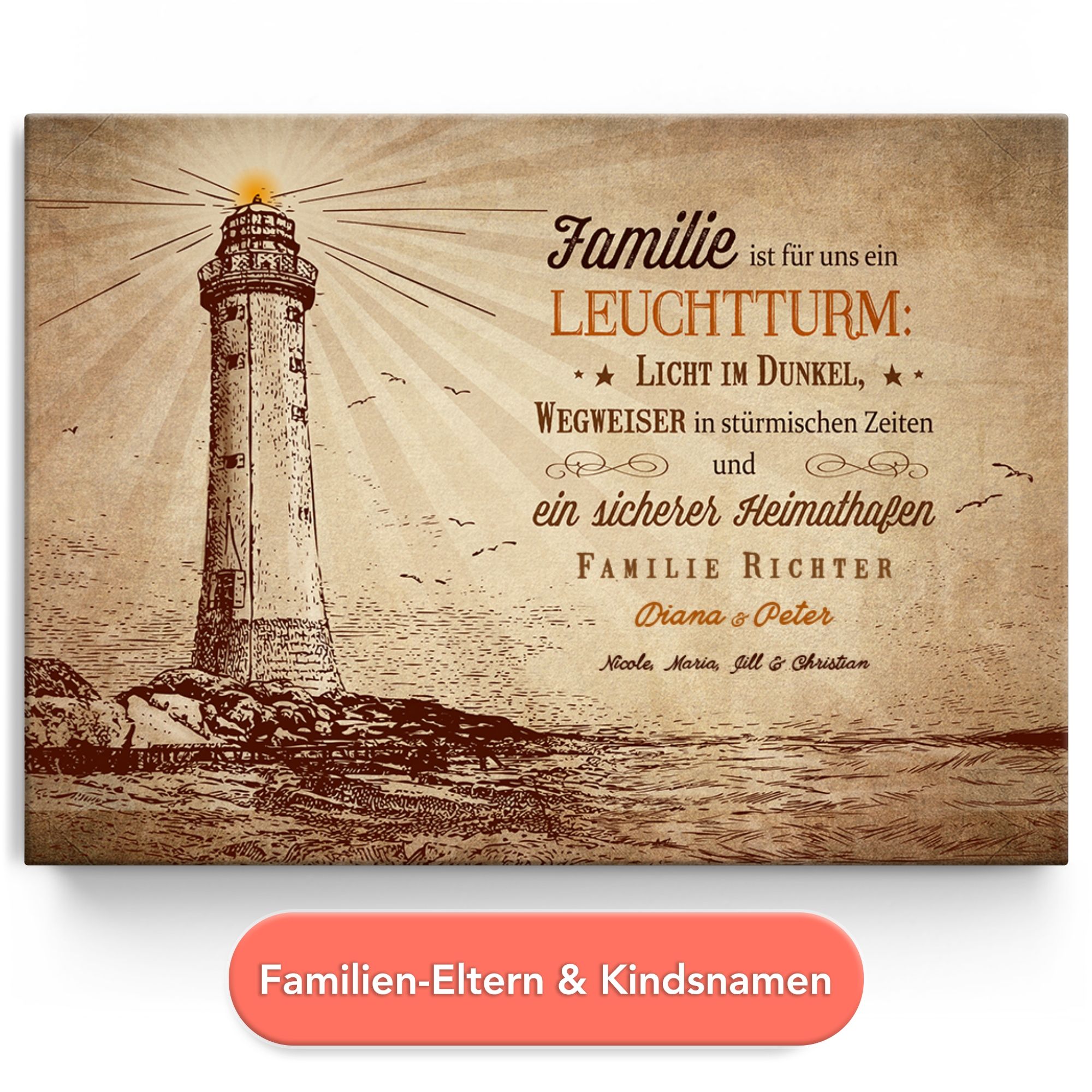 Personalisiertes Leinwandbild Licht in der Dunkelheit