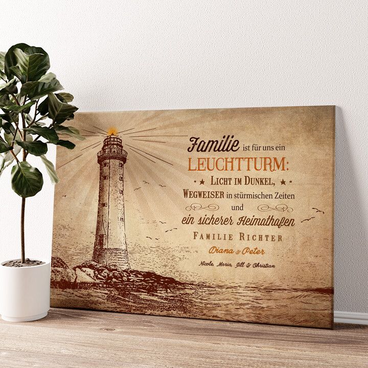 Leinwandbild personalisiert Licht in der Dunkelheit