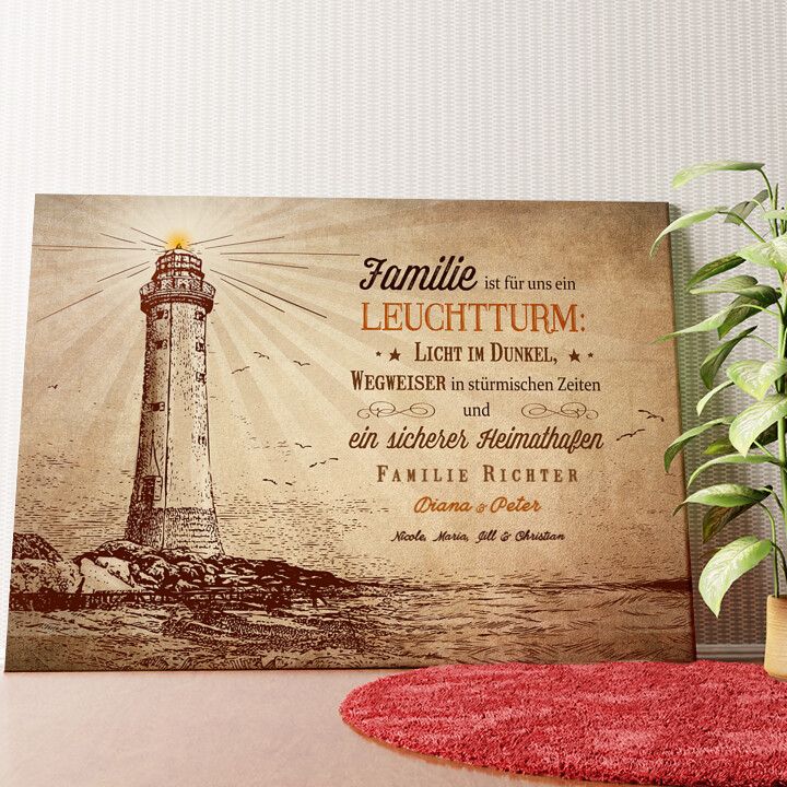 Licht in der Dunkelheit Wandbild personalisiert