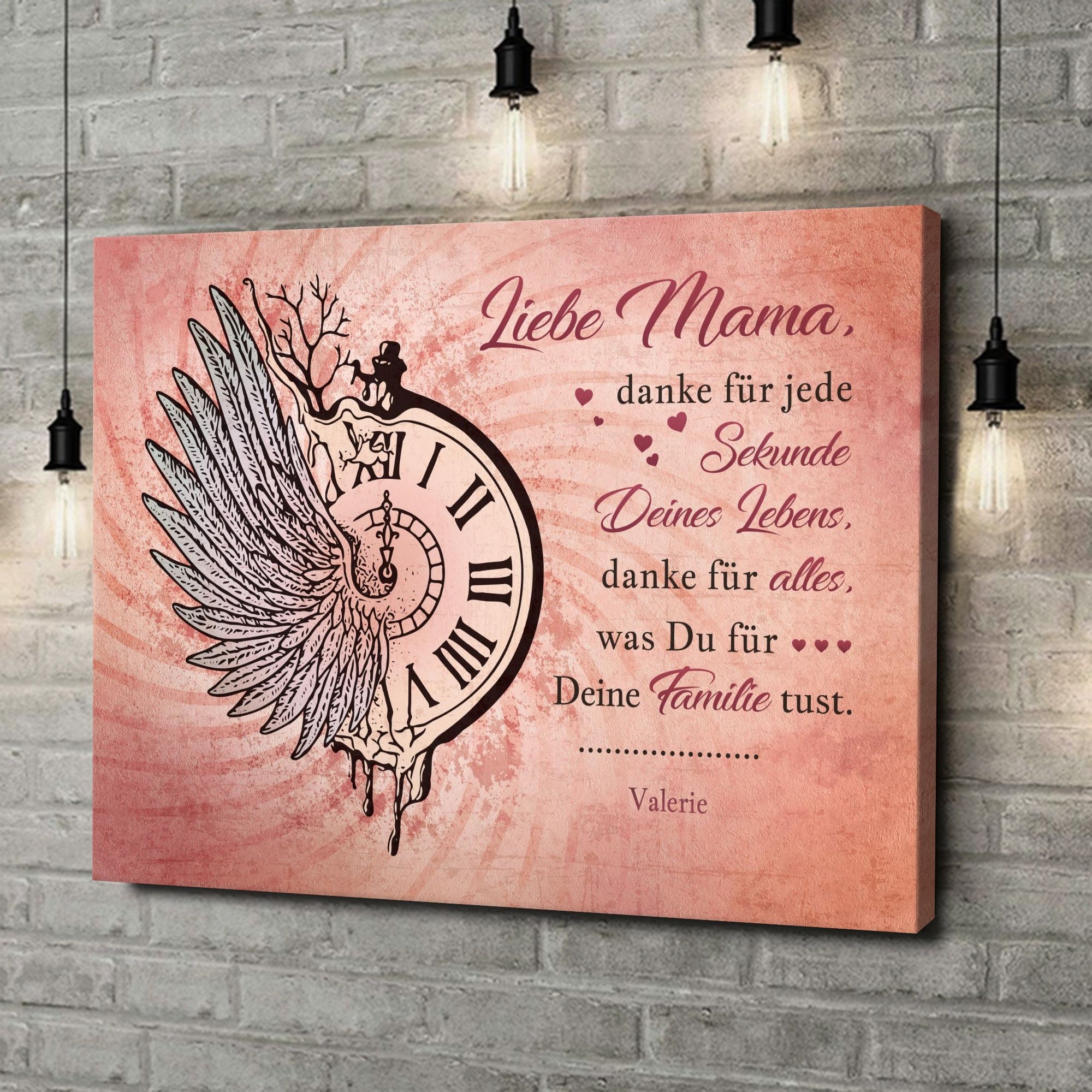Liebesleinwand als Geschenk Zeit mit Mama