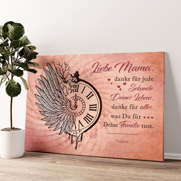 Leinwandbild personalisiert Zeit mit Mama