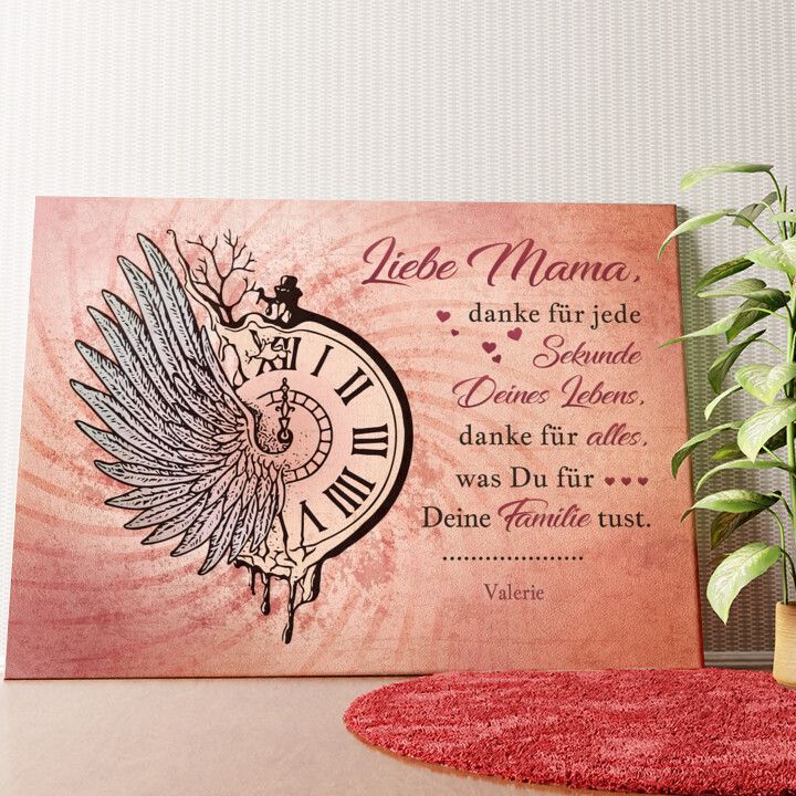 Zeit mit Mama Wandbild personalisiert