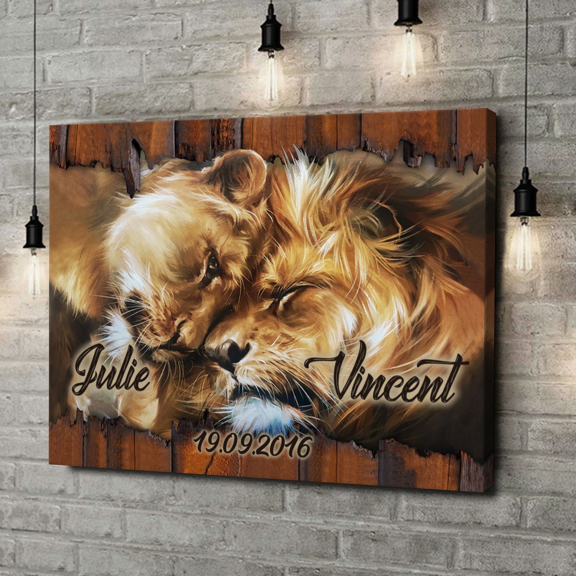 Liebesleinwand als Geschenk Löwenherz