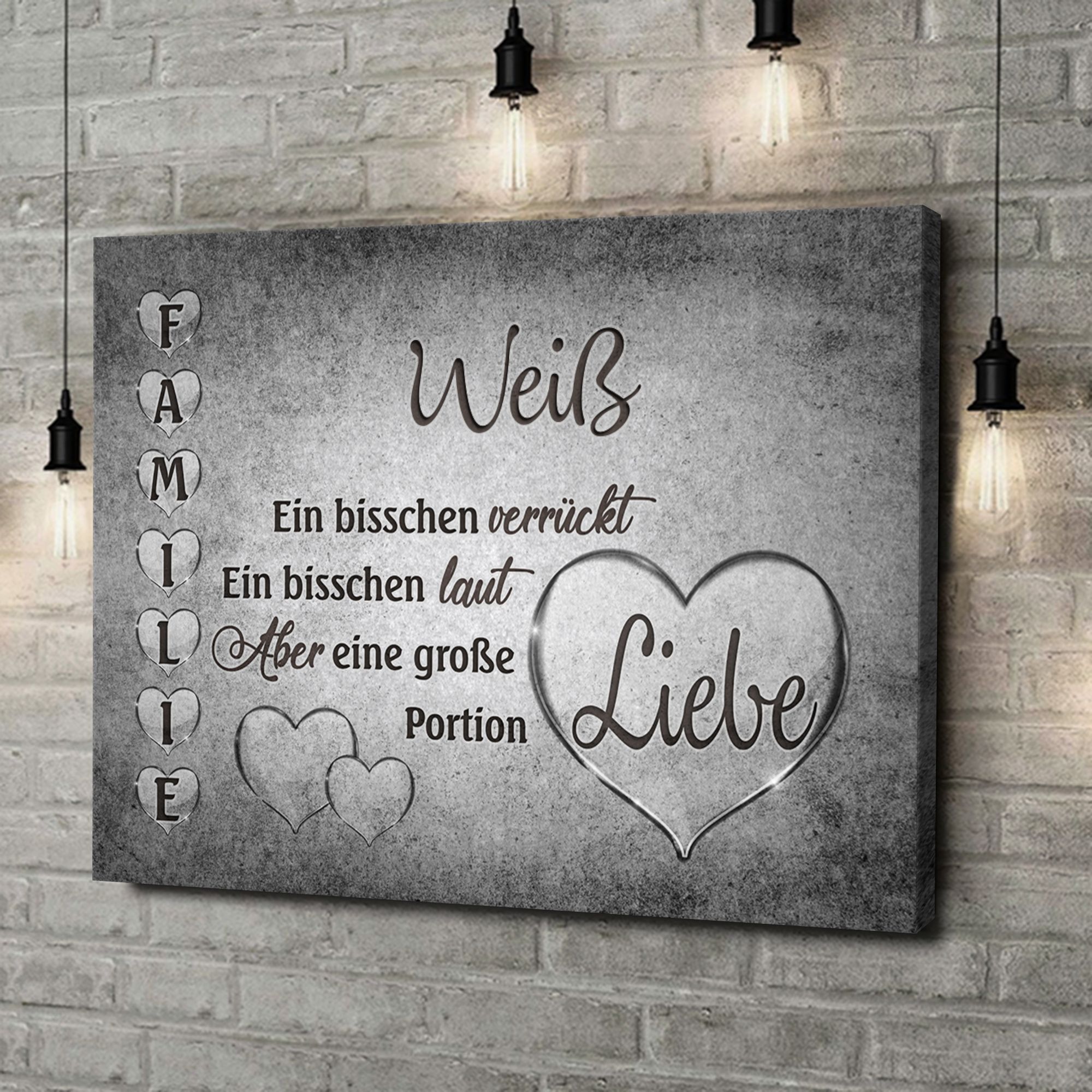 Liebesleinwand als Geschenk Familienliebe