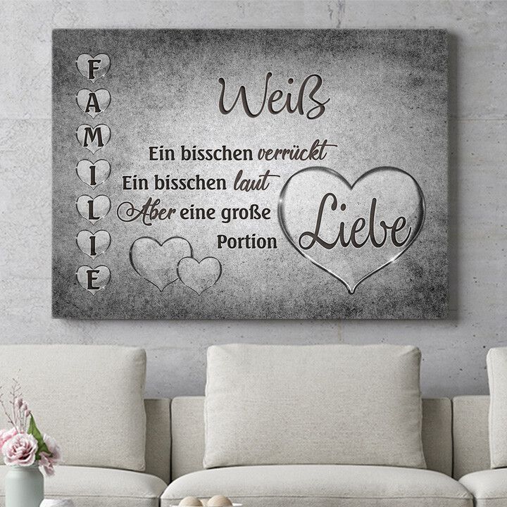 Personalisiertes Wandbild Familienliebe