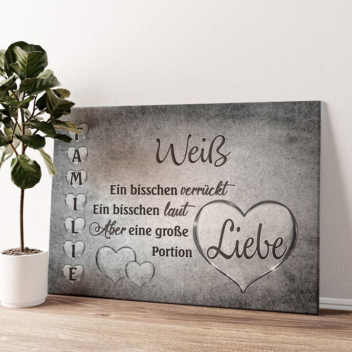 Leinwandbild personalisiert Familienliebe