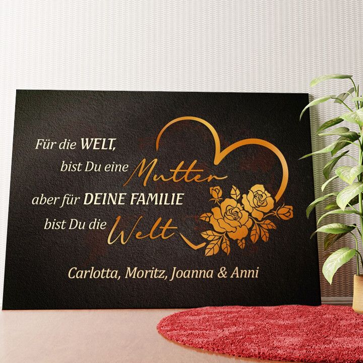 Meine Mama, meine Welt Wandbild personalisiert