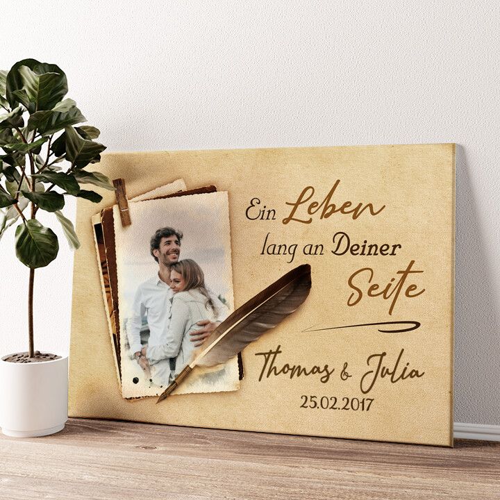 Leinwandbild personalisiert Ein Leben lang