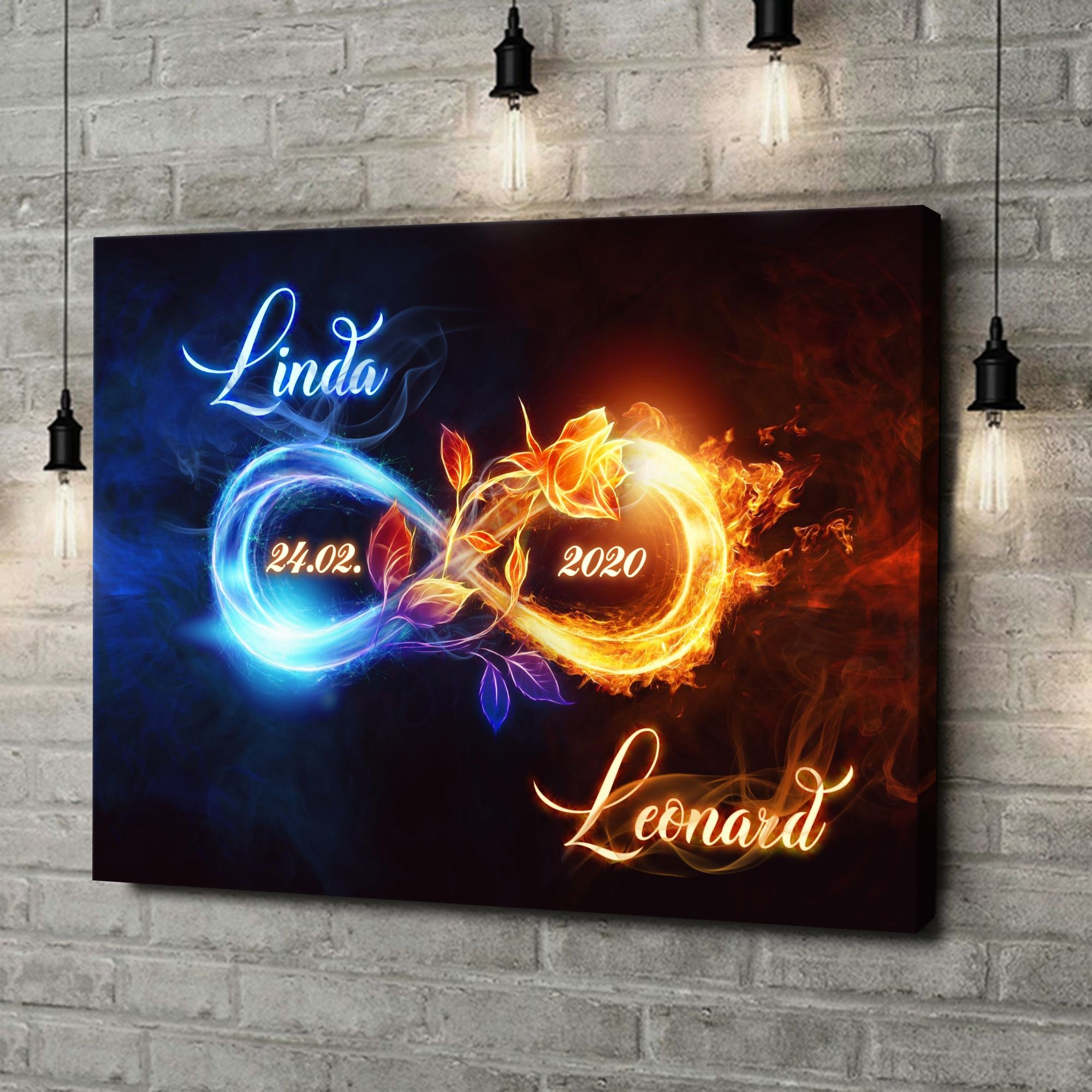 Liebesleinwand als Geschenk Unendliche Verbindung