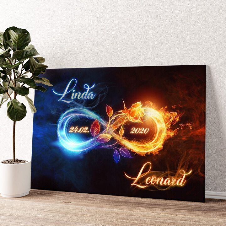 Leinwandbild personalisiert Unendliche Verbindung