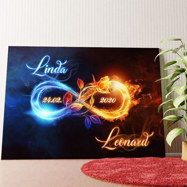 Unendliche Verbindung Wandbild personalisiert