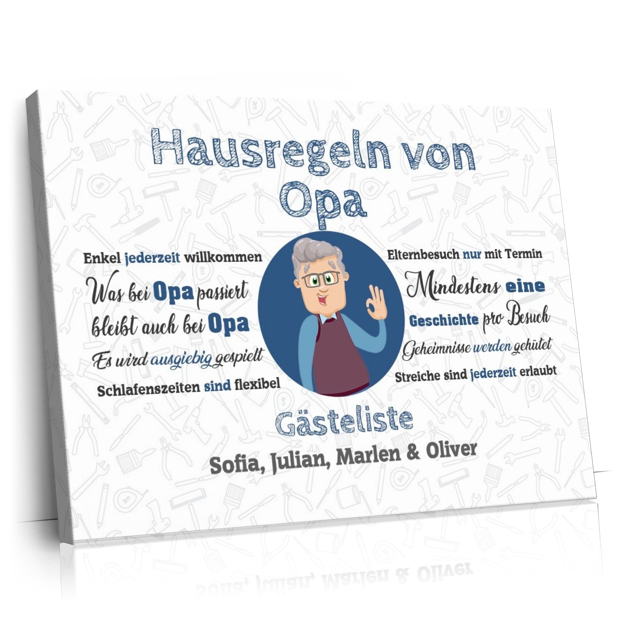 Personalisierbares Geschenk Opas Hausregeln