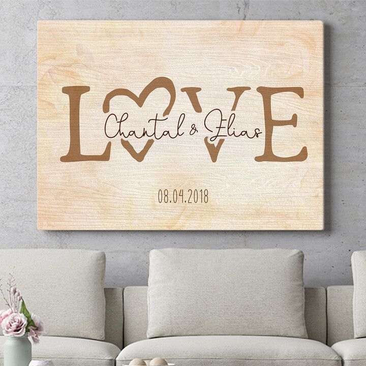 Personalisiertes Wandbild Zweisamkeit