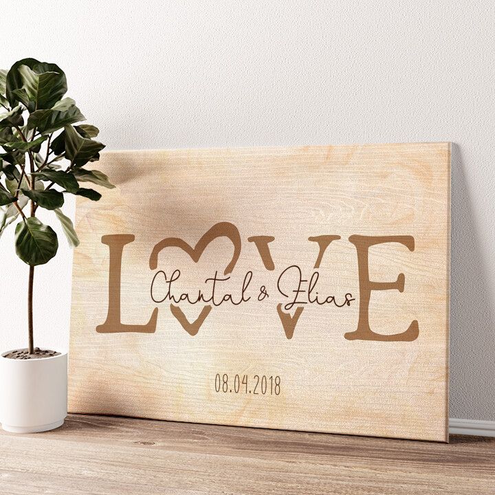 Leinwandbild personalisiert Zweisamkeit