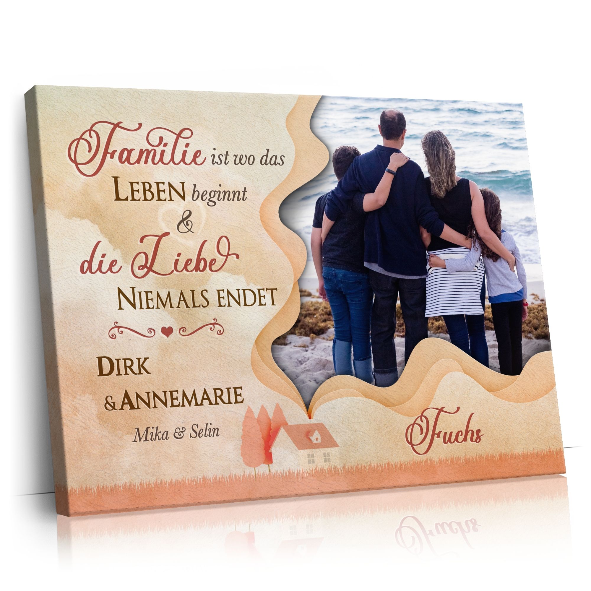 Personalisierbares Geschenk Heimat der Familie