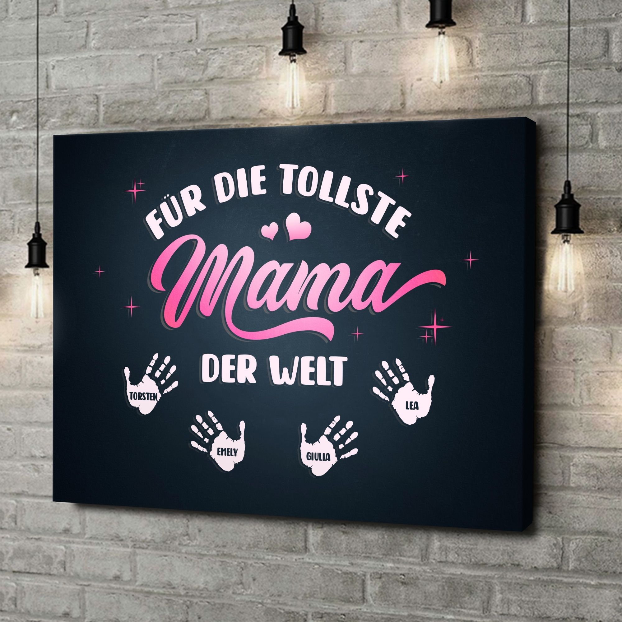 Liebesleinwand als Geschenk Kinderhände für Mama