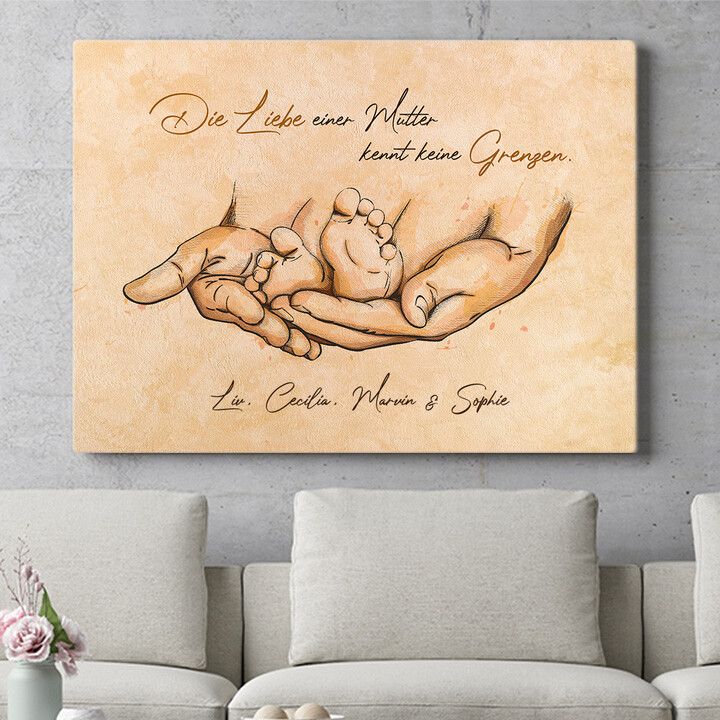 Personalisiertes Wandbild Beschützende Liebe