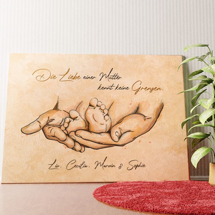 Beschützende Liebe Wandbild personalisiert