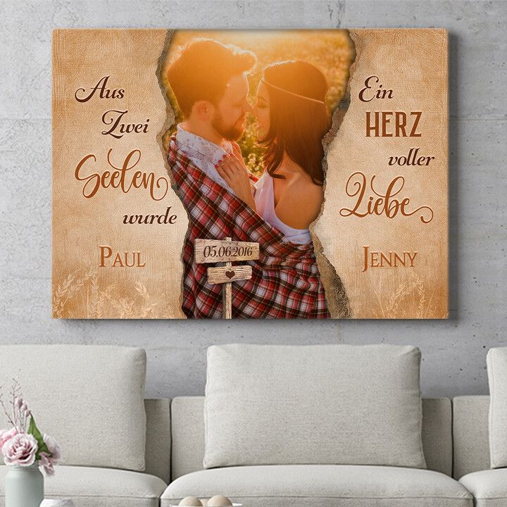 Personalisiertes Wandbild Märchen für Zwei
