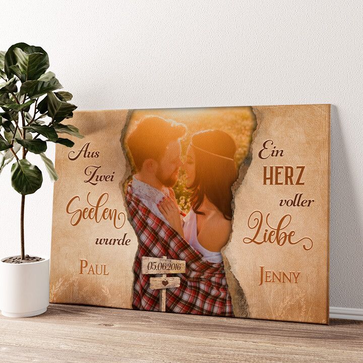 Leinwandbild personalisiert Märchen für Zwei