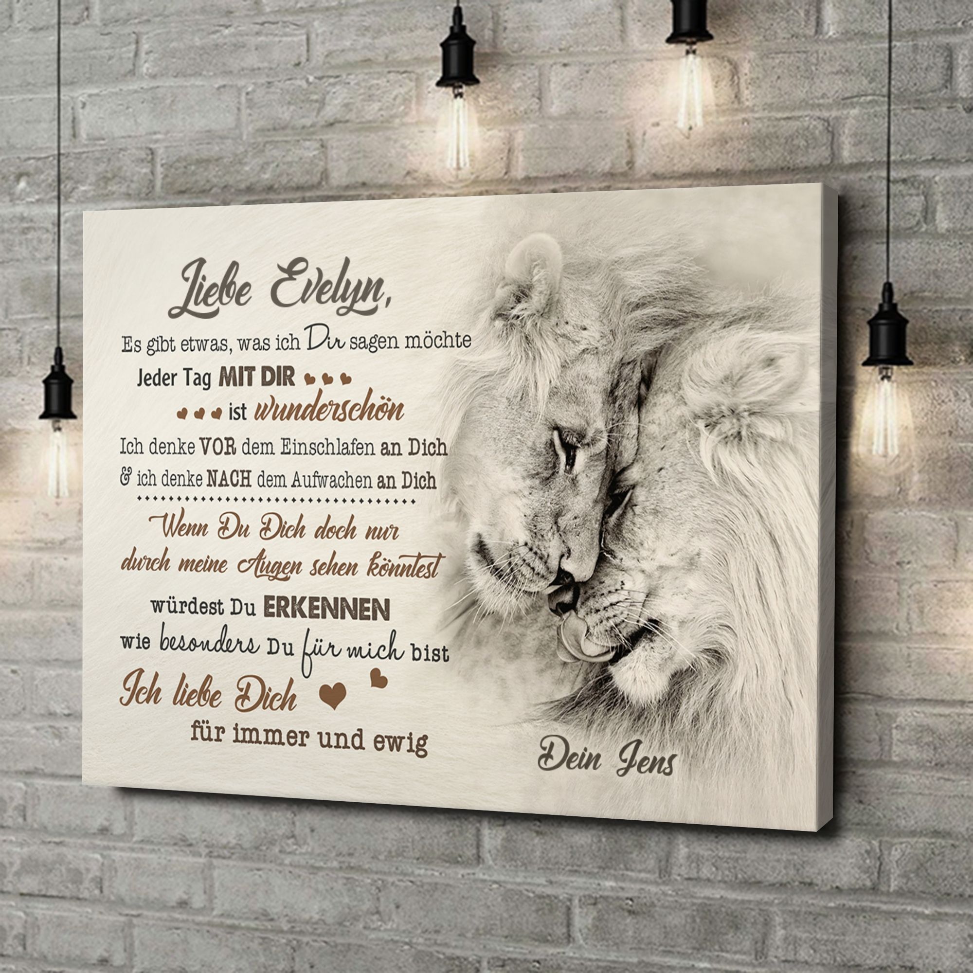 Liebesleinwand als Geschenk Jeder Tag mit Dir