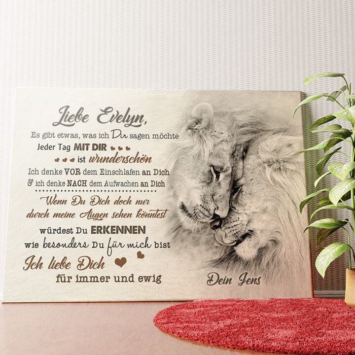 Jeder Tag mit Dir Wandbild personalisiert