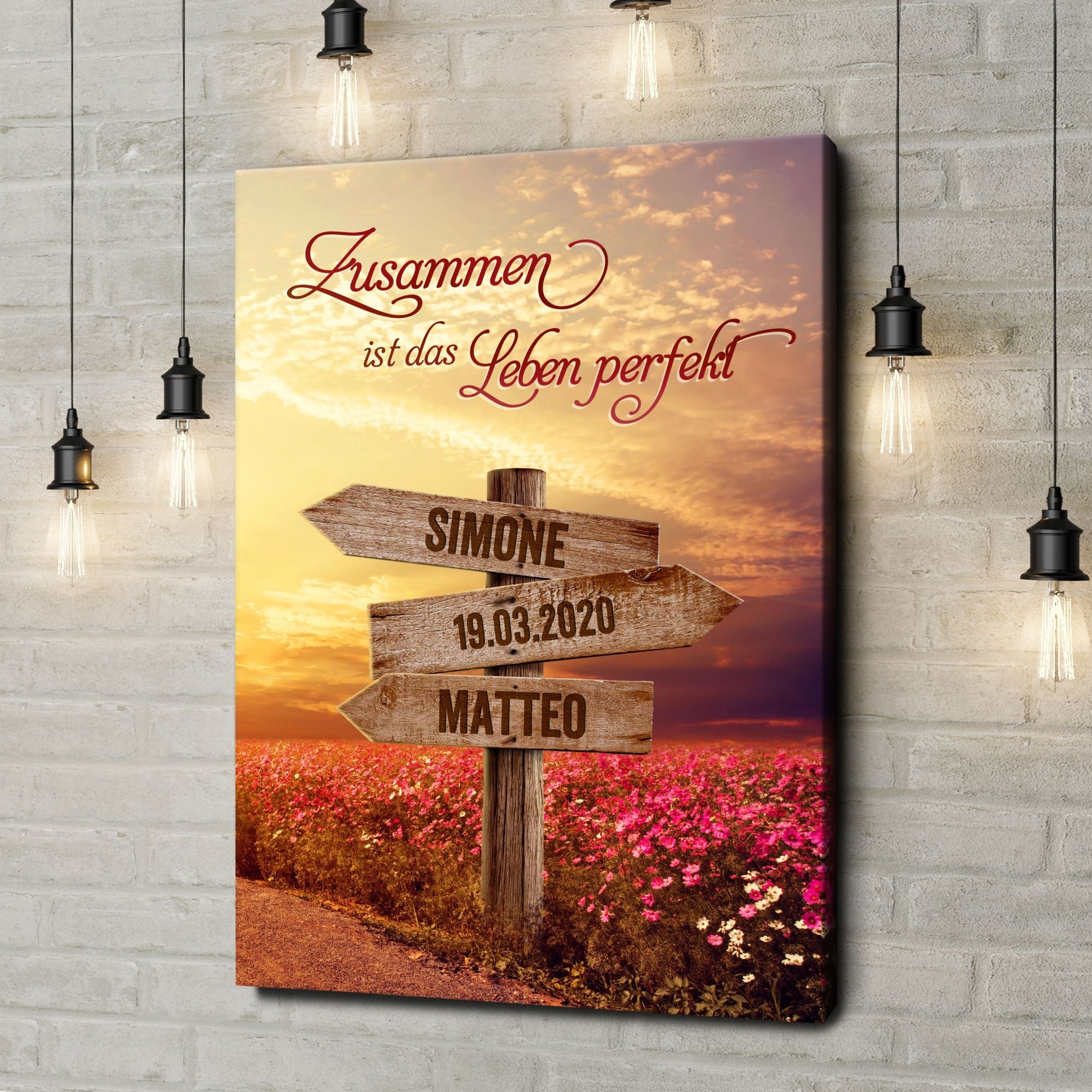 Liebesleinwand als Geschenk Gemeinsames Glück