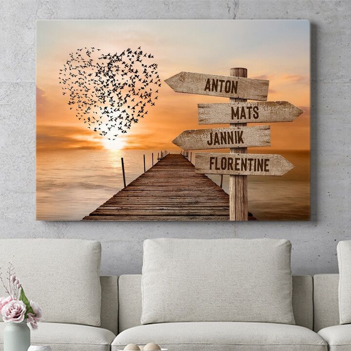 Personalisiertes Wandbild Gemeinsam am Stegweg