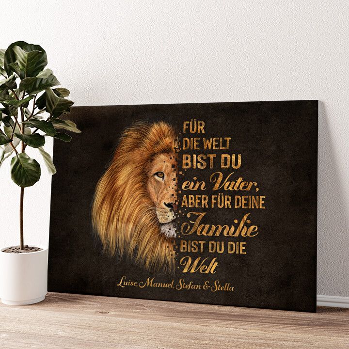 Leinwandbild personalisiert Beschützer der Familie