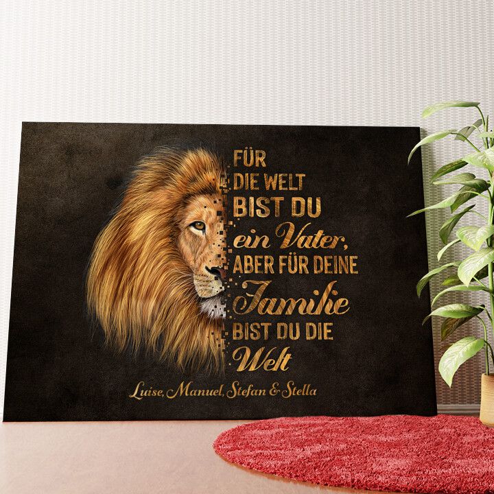 Beschützer der Familie Wandbild personalisiert