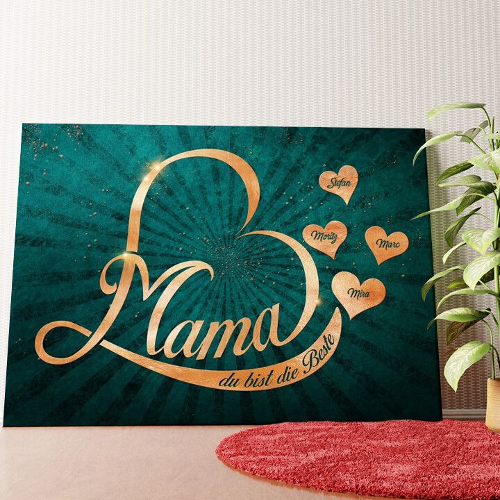Liebe für Mama Wandbild personalisiert