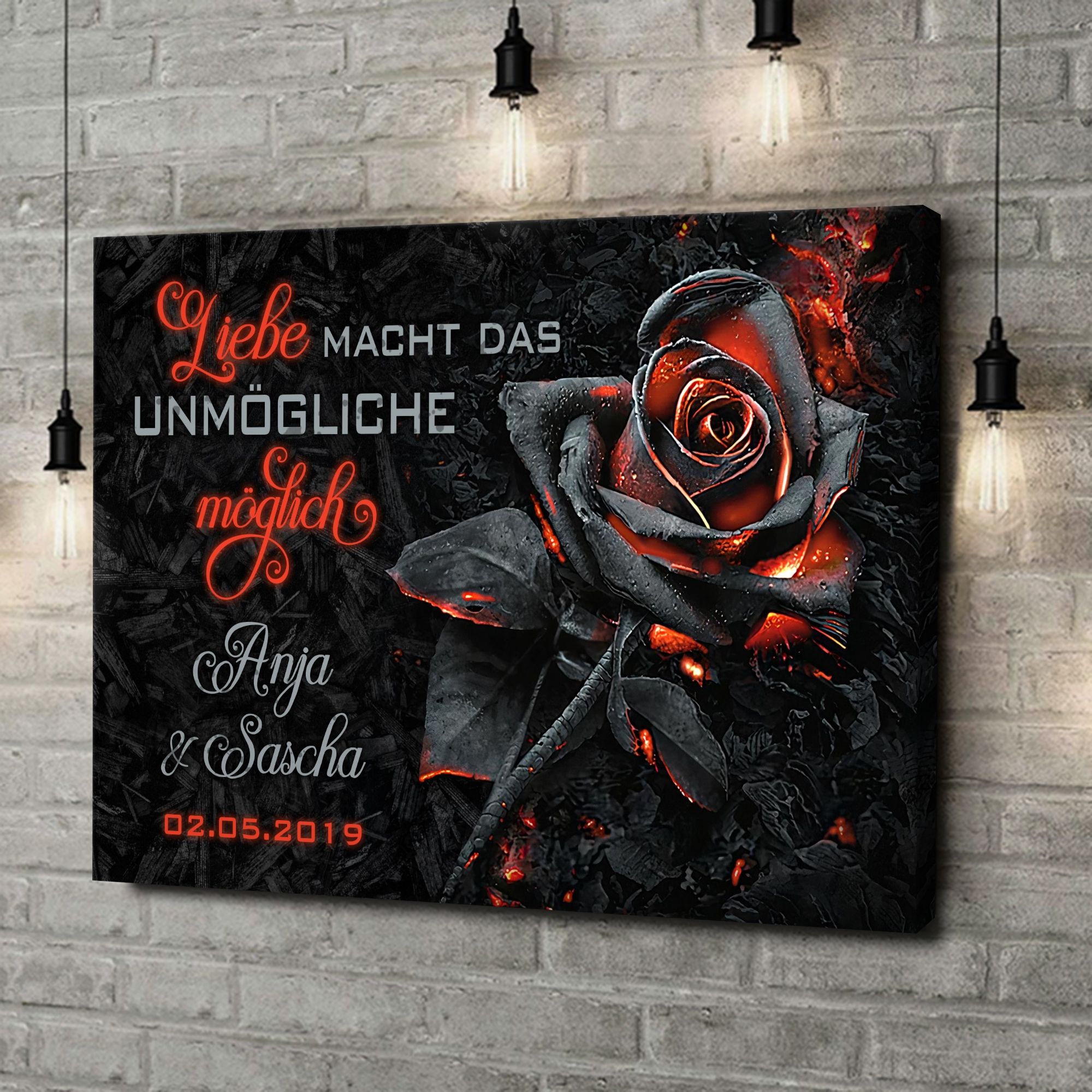 Liebesleinwand als Geschenk Glühende Liebe