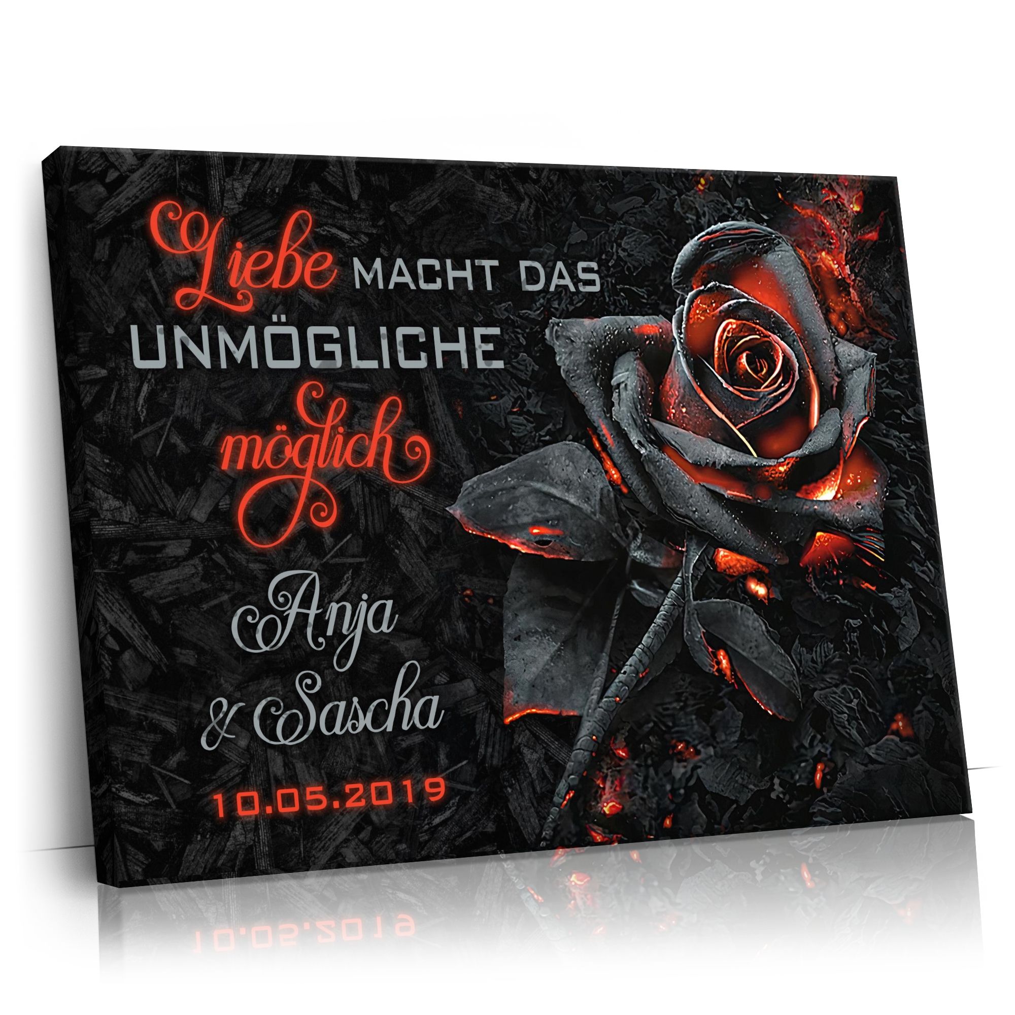 Personalisierbares Geschenk Glühende Liebe