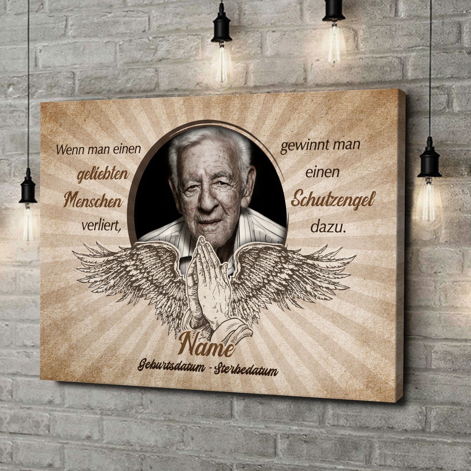 Liebesleinwand als Geschenk Flügel der Erinnerung