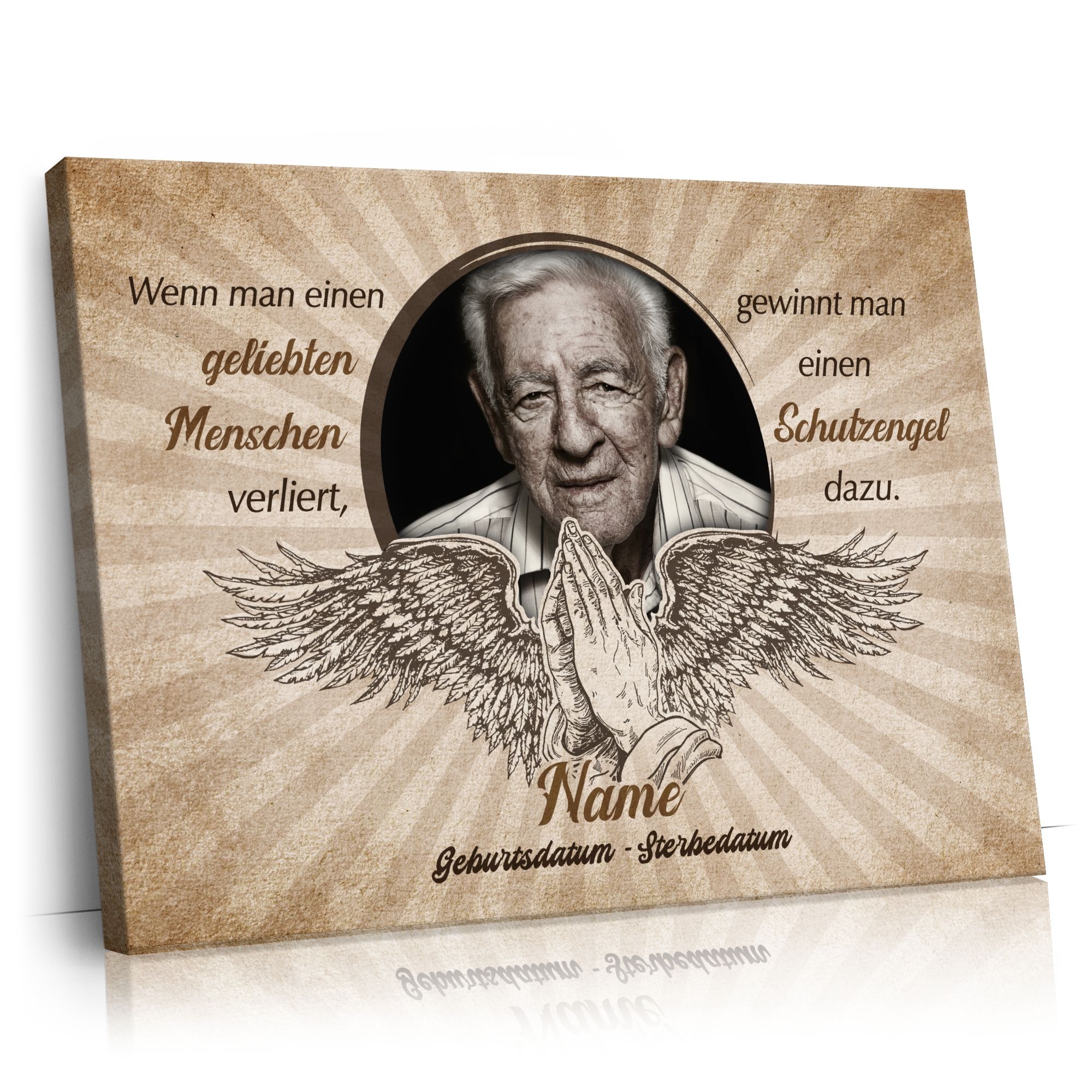 Personalisierbares Geschenk Flügel der Erinnerung