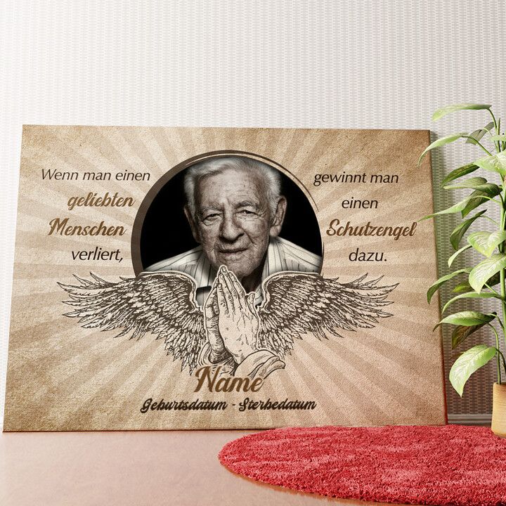 Flügel der Erinnerung Wandbild personalisiert