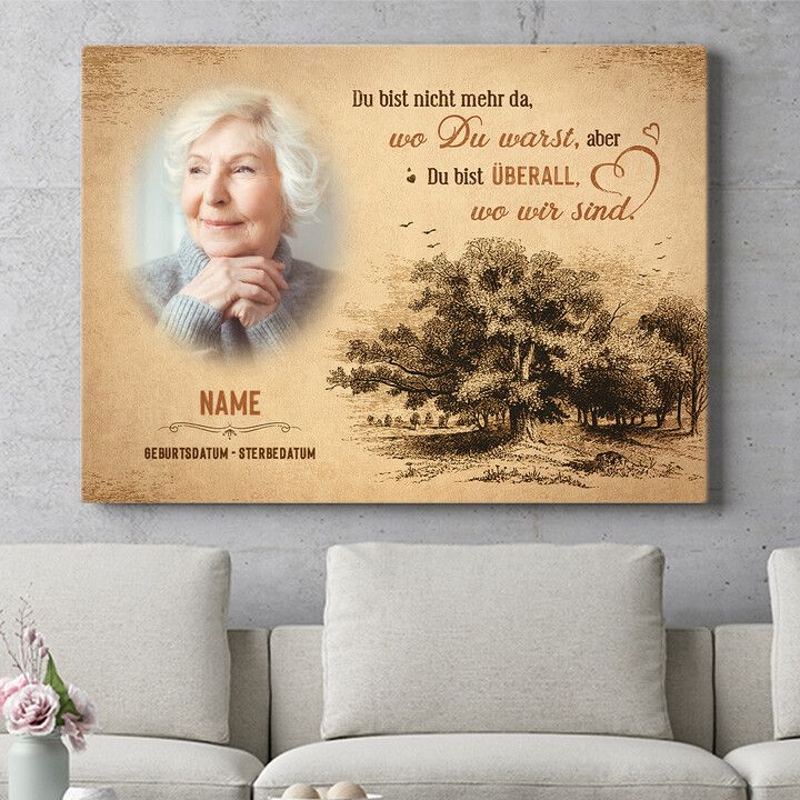 Personalisiertes Wandbild Du bist überall