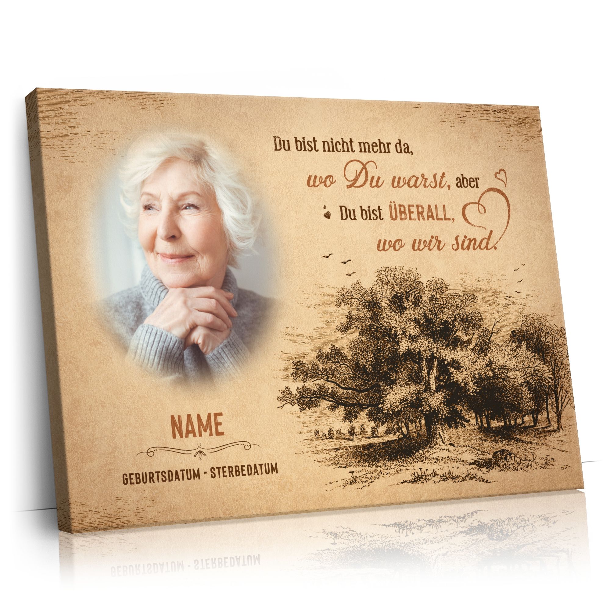 Personalisierbares Geschenk Du bist überall