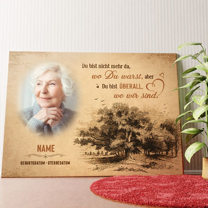 Du bist überall Wandbild personalisiert