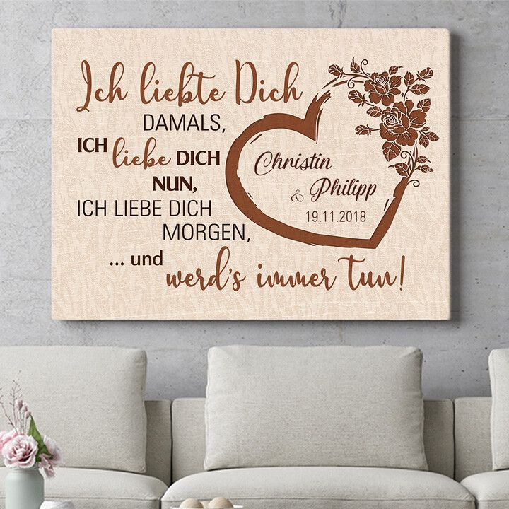 Personalisiertes Wandbild Gestern, heute & morgen