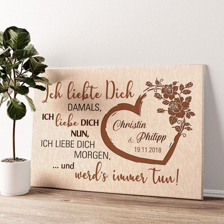 Leinwandbild personalisiert Gestern, heute & morgen