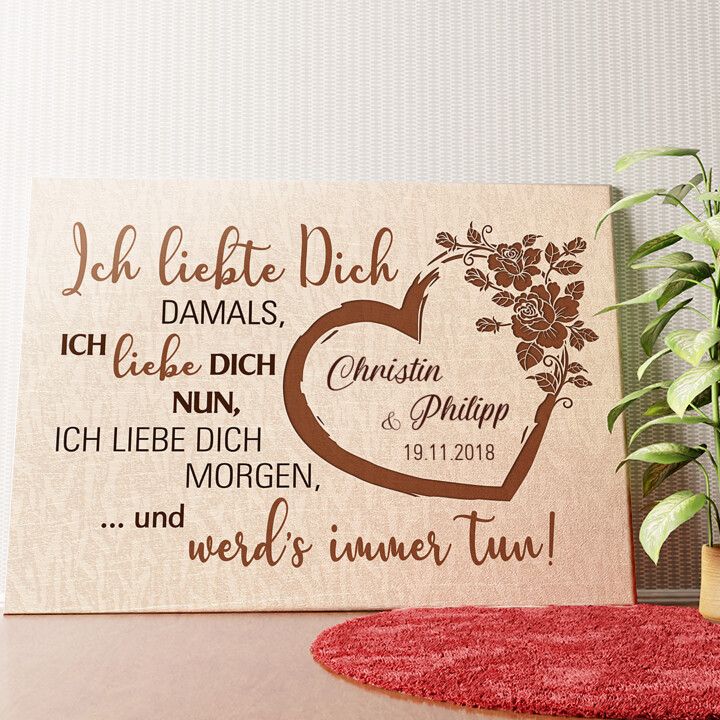 Gestern, heute & morgen Wandbild personalisiert